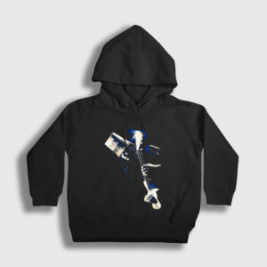 Ice Guitar Buckethead Çocuk Kapşonlu Sweatshirt siyah