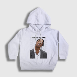 Icon Astroworld Travis Scott Çocuk Kapşonlu Sweatshirt beyaz