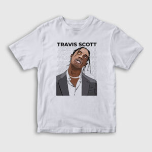 Icon Astroworld Travis Scott Çocuk Tişört beyaz