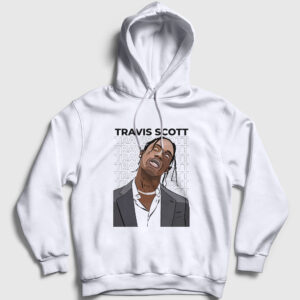 Icon Astroworld Travis Scott Kapşonlu Sweatshirt beyaz