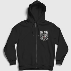 I'm Not Surprised UFC MMA Nate Diaz Fermuarlı Kapşonlu Sweatshirt Siyah