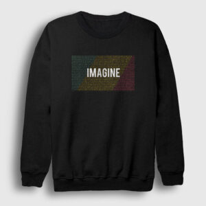 Imagine Beatles John Lennon Sweatshirt siyah