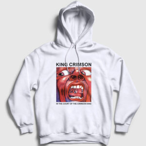 In The Court Of The Crimson King Kapşonlu Sweatshirt beyaz