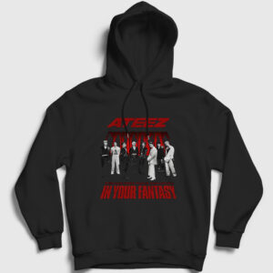 In Your Fantasy K-Pop Ateez Kapşonlu Sweatshirt siyah