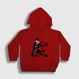 Itachi Genjutsu Anime Naruto Çocuk Kapşonlu Sweatshirt kırmızı