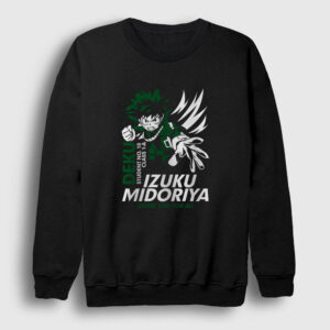 Izuku Anime Boku No Hero Academia Sweatshirt siyah