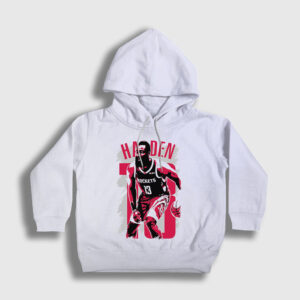 James Harden 13 Nba Basketbol Çocuk Kapşonlu Sweatshirt beyaz