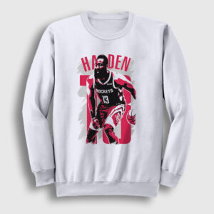 James Harden 13 Nba Basketbol Sweatshirt beyaz