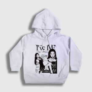 Jang Wonyoung K-Pop IVE Çocuk Kapşonlu Sweatshirt Beyaz