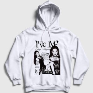 Jang Wonyoung K-Pop IVE Kapşonlu Sweatshirt Beyaz