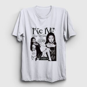 Jang Wonyoung K-Pop IVE Tişört Beyaz