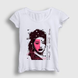 Jang Wonyoung V2 K-Pop IVE Kadın Tişört Beyaz