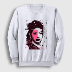 Jang Wonyoung V2 K-Pop IVE Sweatshirt Beyaz