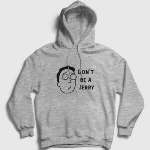 Jerry Rick And Morty Kapşonlu Sweatshirt gri kırçıllı