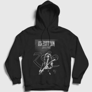 Jimmy Page Led Zeppelin Kapşonlu Sweatshirt siyah