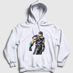 Jonathan Joestar Anime Jojo Kapşonlu Sweatshirt beyaz