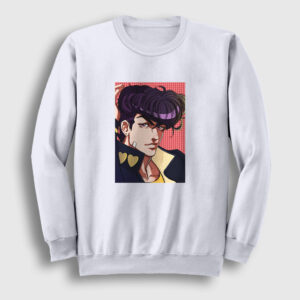 Josuke Joestar Anime Jojo Sweatshirt beyaz