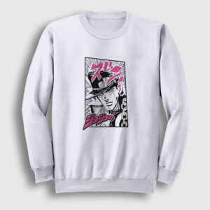 Jotaro Kujo Anime Jojo Sweatshirt beyaz