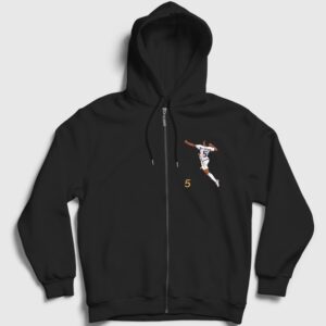 Jude Bellingham Goal Futbol Fermuarlı Kapşonlu Sweatshirt Siyah