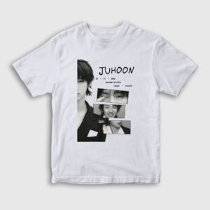 Juhoon K-Pop Cortis Çocuk Tişört Beyaz