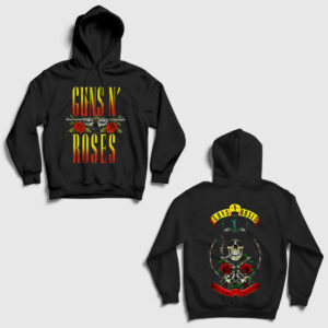 Jungle Guns N Roses Sırt Baskılı Kapşonlu Sweatshirt siyah