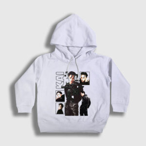 Kai Kim Jong In Exo Çocuk Kapşonlu Sweatshirt beyaz