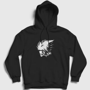 Kakashi Anime Naruto Kapşonlu Sweatshirt siyah