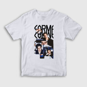 Karma Bang Chan BangChan Stray Kids Çocuk Tişört beyaz