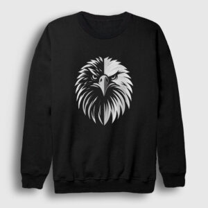 Kartal Kafası Kartallı Siyah Beyaz Hediye Sweatshirt siyah