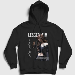 Kazuha K-Pop Le Sserafim Kapşonlu Sweatshirt siyah