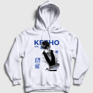 Keeho Duh K-Pop P1harmony Kapşonlu Sweatshirt Beyaz