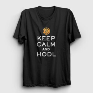 Keep Calm And Hodl Bitcoin Tişört siyah