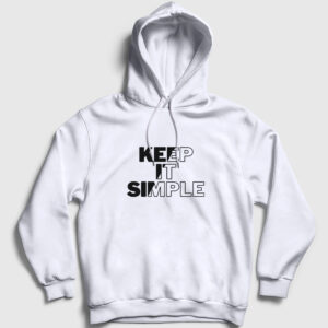 Keep It Simple Kapşonlu Sweatshirt beyaz