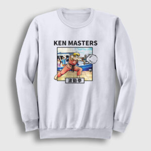 Ken Oyun Street Fighter Sweatshirt beyaz