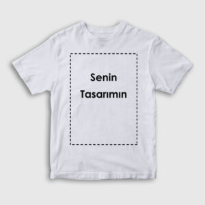 Kendin Tasarla Kişiye Özel Çocuk Tişört beyaz