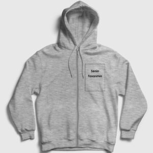 Kendin Tasarla Kişiye Özel Fermuarlı Kapşonlu Sweatshirt