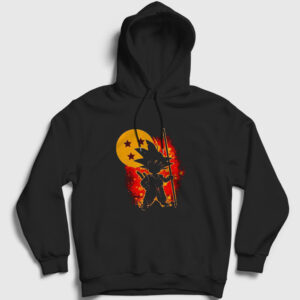 Kid Goku Anime Dragon Ball Kapşonlu Sweatshirt siyah