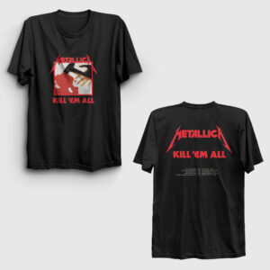 Kill 'Em All Metallica Sırt Baskılı Tişört siyah