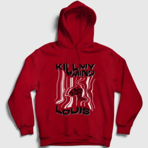 Kill My Mind Louis Tomlinson Kapşonlu Sweatshirt kırmızı