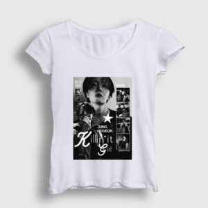 Killin It Girl J-Hope Jung Hoseok Kadın Tişört beyaz