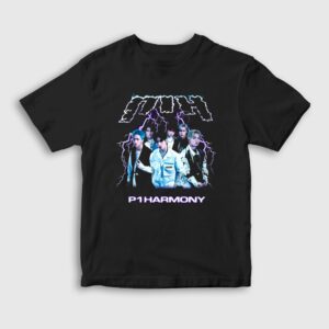 Killin It K-Pop P1Harmony Çocuk Tişört Siyah