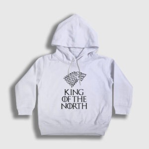 King Game Of Thrones Çocuk Kapşonlu Sweatshirt beyaz