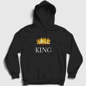 King Kral Kapşonlu Sweatshirt siyah