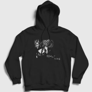 Kira Anime Death Note Kapşonlu Sweatshirt siyah