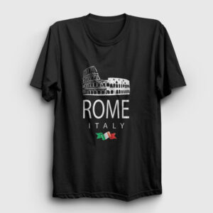 Kolezyum Colosseum Roma Rome Italy İtalya Tişört siyah