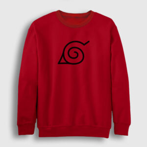 Konoha Anime Naruto Sweatshirt kırmızı