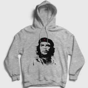 Kuba Che Guevara Kapşonlu Sweatshirt gri kırçıllı