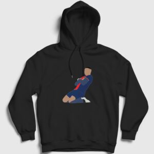 Kylian Mbappe Goal Futbol Kapşonlu Sweatshirt Siyah