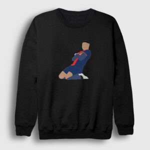 Kylian Mbappe Goal Futbol Sweatshirt Siyah