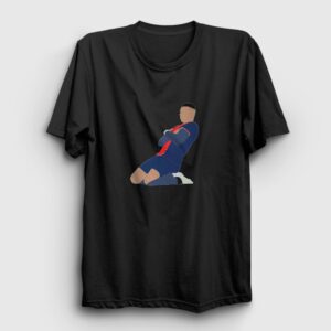 Kylian Mbappe Goal Futbol Tişört Siyah